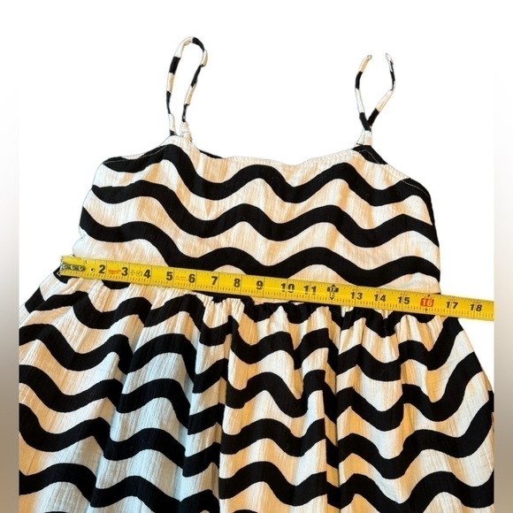 Hanna Andersson Womens Squiggly Print Muslin Dress Size Small Black and White - Picture 7 of 9